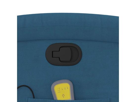 Vente Unique Fauteuil Inclinable Massant Bleu Velours