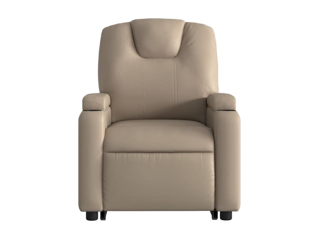 Vente Unique Fauteuil Inclinable Massant Cappuccino Similicuir