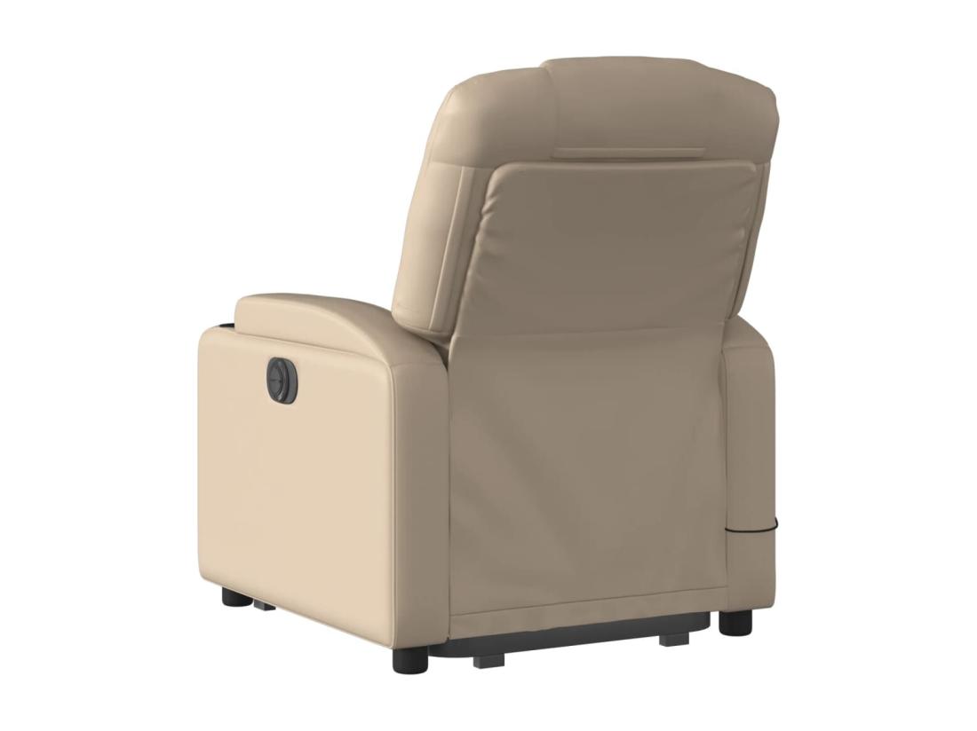 Vente Unique Fauteuil Inclinable Massant électrique Cappuccino Similicuir