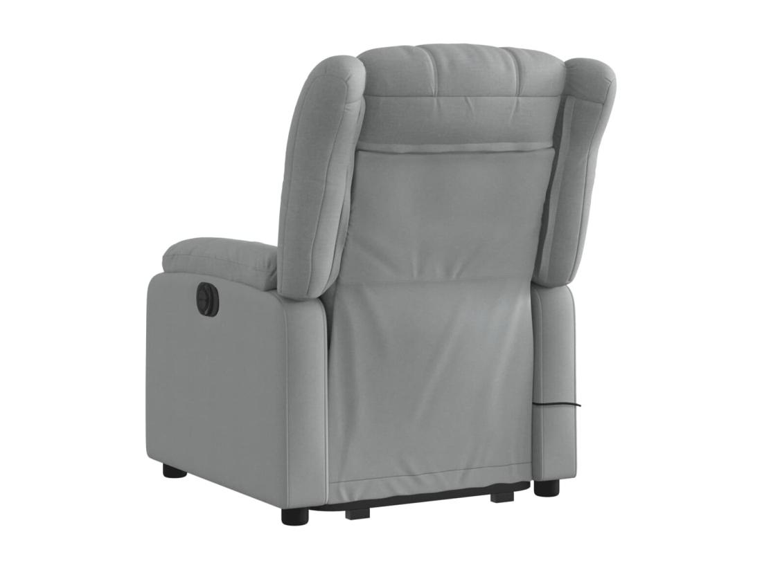 Vente Unique Fauteuil Inclinable Massant électrique Gris Clair Tissu