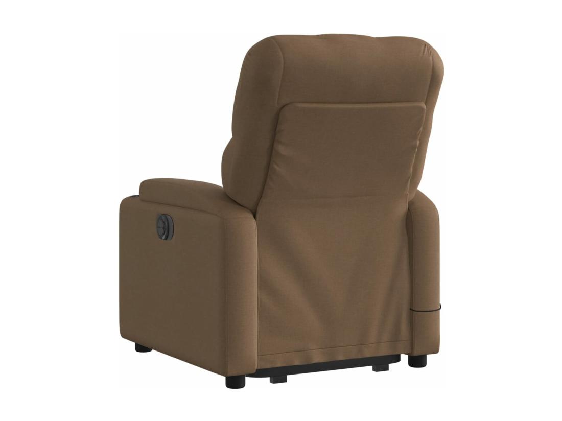 Vente Unique Fauteuil Inclinable Massant électrique Marron Tissu