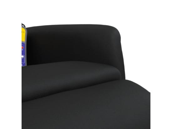 Vente Unique Fauteuil Inclinable Massant Repose-pieds Noir Similicuir