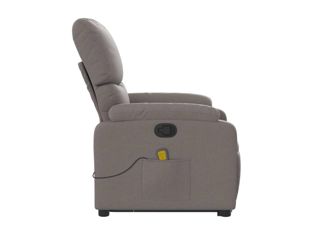 vente unique Fauteuil inclinable massant Taupe Tissu
