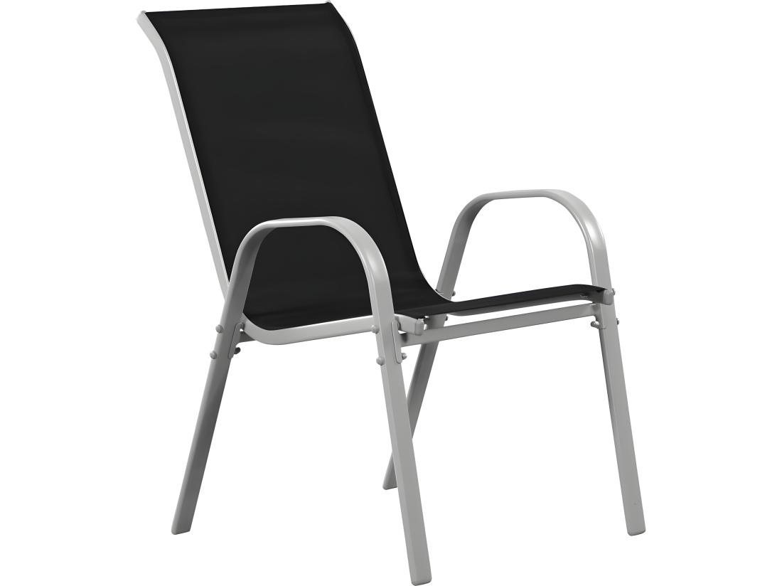 Vente Unique Fauteuil Jardin Textilène "Cordoba" - Phoenix - Noir - Lot De 4