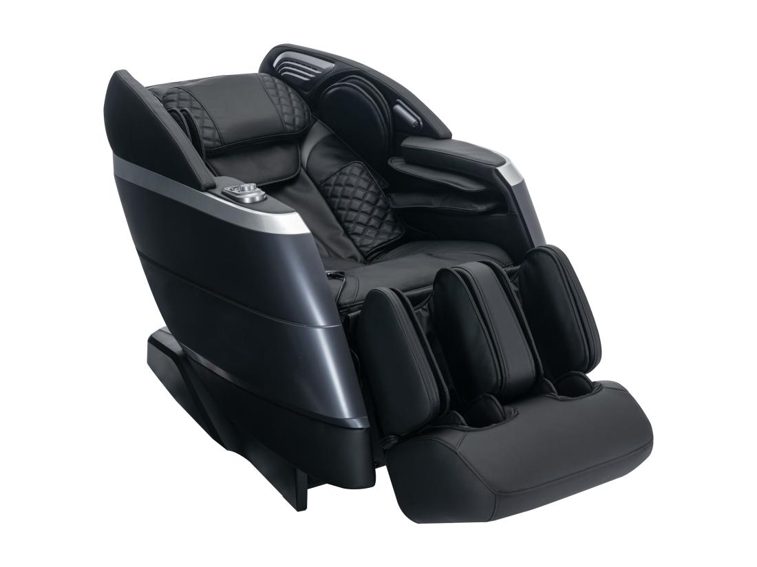 Vente Unique Fauteuil Massant En Simili - Commande Vocale - Système Zéro Gravité - Noir - ULAP