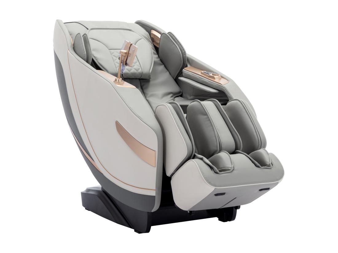 Vente Unique Fauteuil Massant En Simili - Système Zero Gravité - Gris - MOWATA