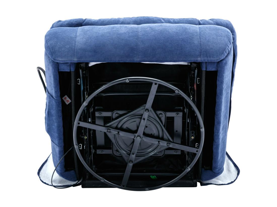 Vente Unique Fauteuil Massant En Tissu Avec Télécommande Pivotante Et Chauffée 4 Zones/5 Modes/3 Minuteur 155x92x90cm