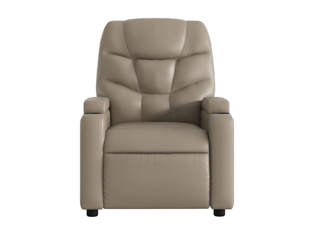 Vente Unique Fauteuil Massant Inclinable Cappuccino Similicuir