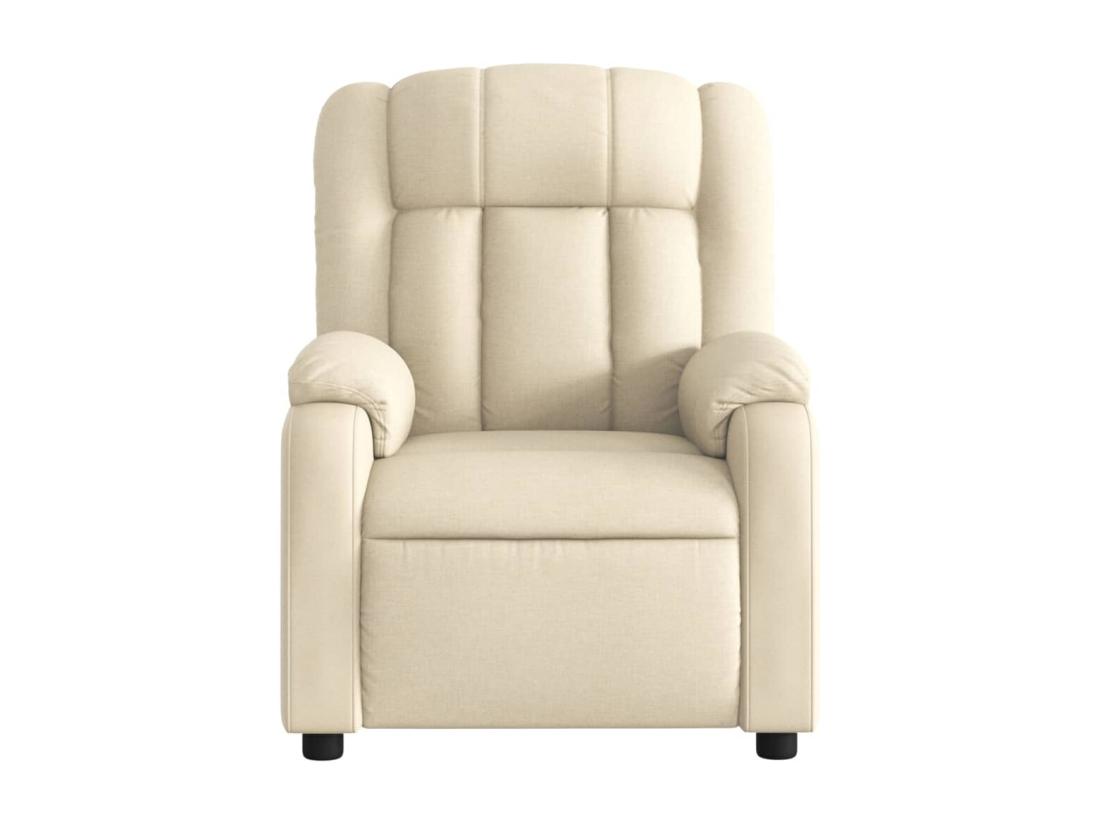 Vente Unique Fauteuil Massant Inclinable Crème Tissu