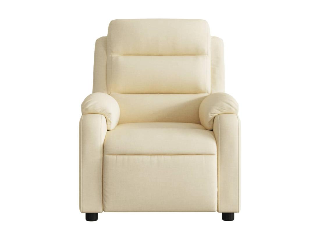 Vente Unique Fauteuil Massant Inclinable Crème Tissu
