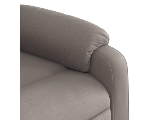 Vente Unique Fauteuil Massant Inclinable électrique Taupe Tissu