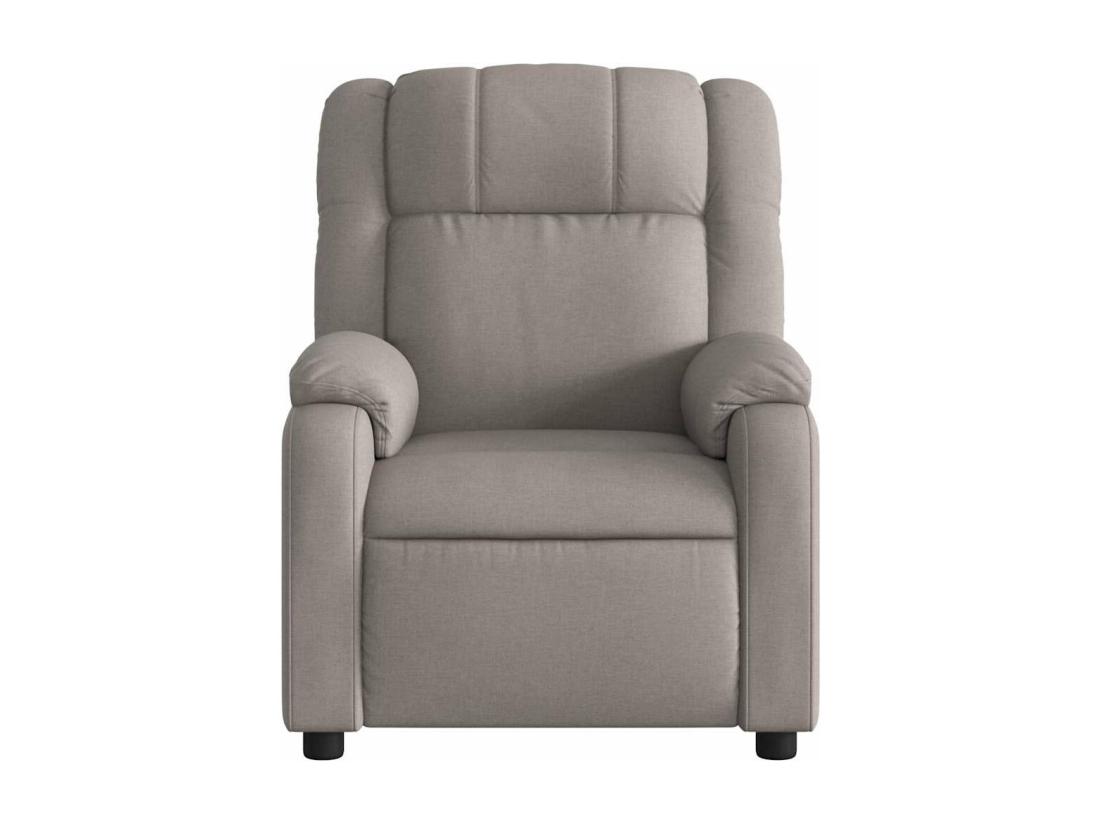Vente Unique Fauteuil Massant Inclinable électrique Taupe Tissu