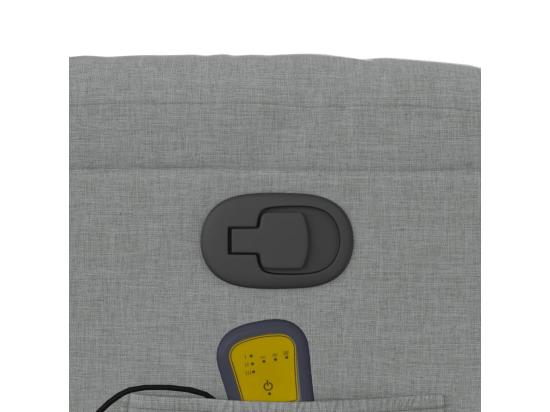 Vente Unique Fauteuil Massant Inclinable Gris Clair Tissu
