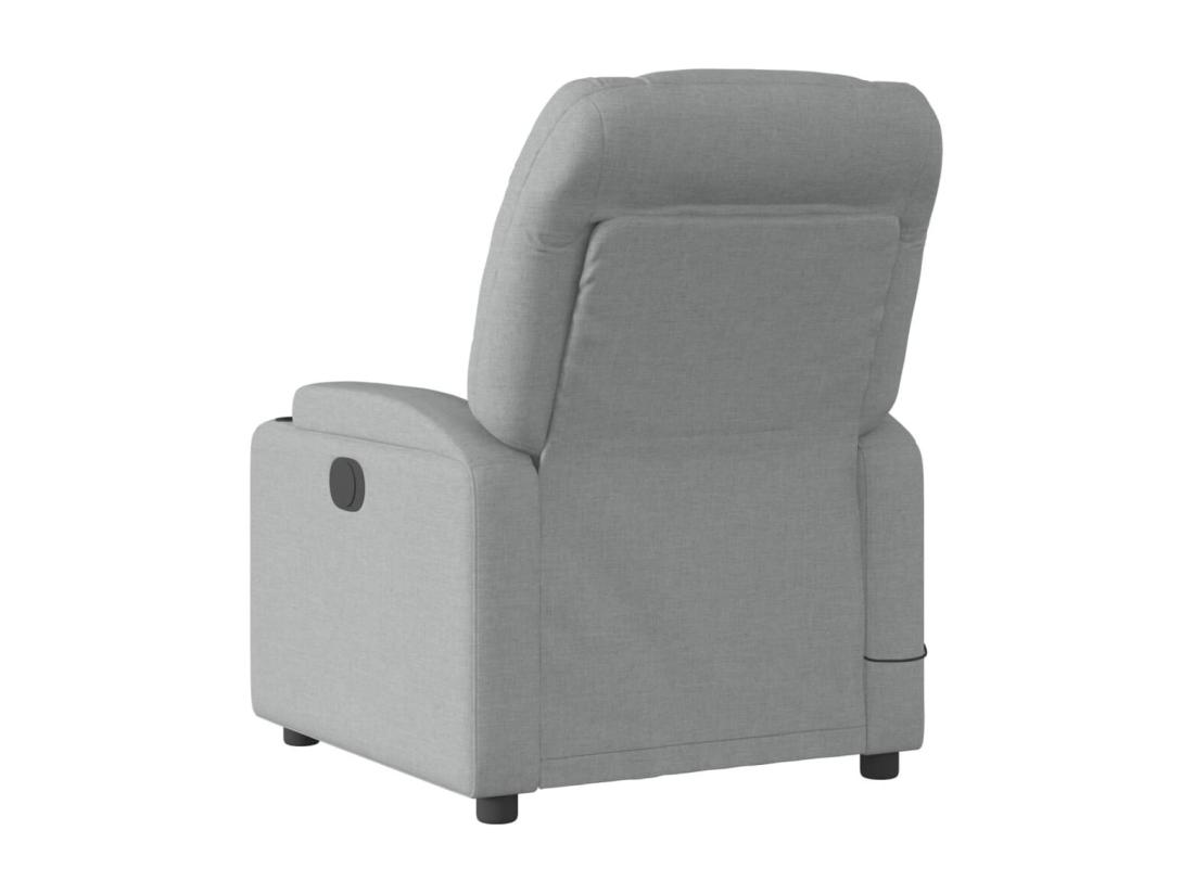 Vente Unique Fauteuil Massant Inclinable Gris Clair Tissu
