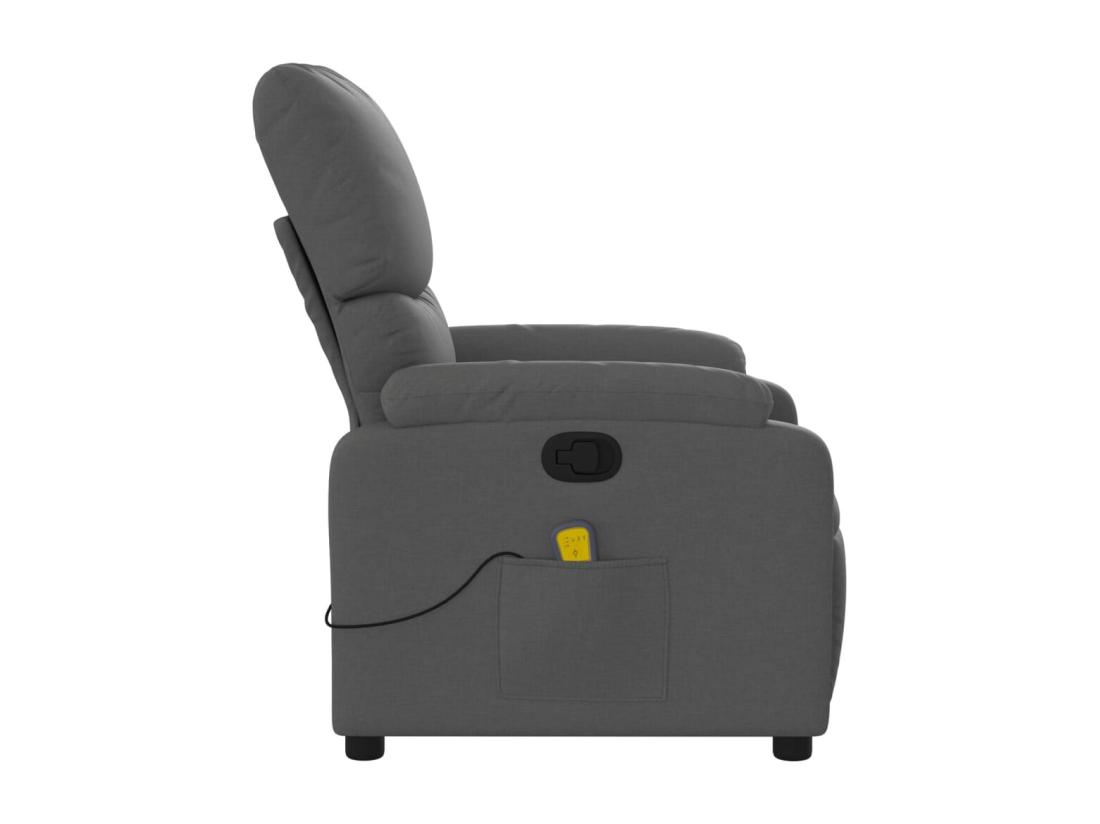 Vente Unique Fauteuil Massant Inclinable Gris Foncé Tissu