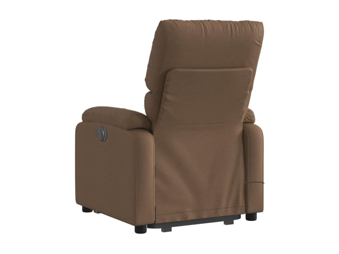 Vente Unique Fauteuil Massant Inclinable Marron Tissu