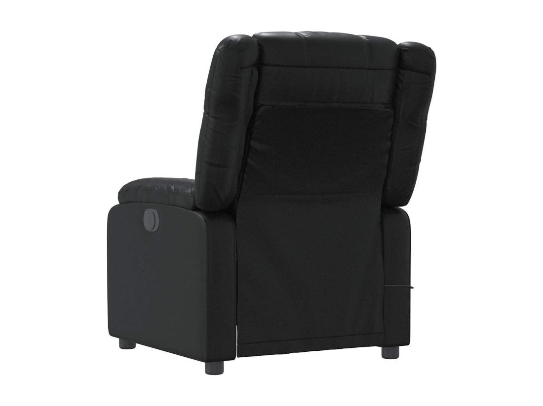 Vente Unique Fauteuil Massant Inclinable Noir Similicuir