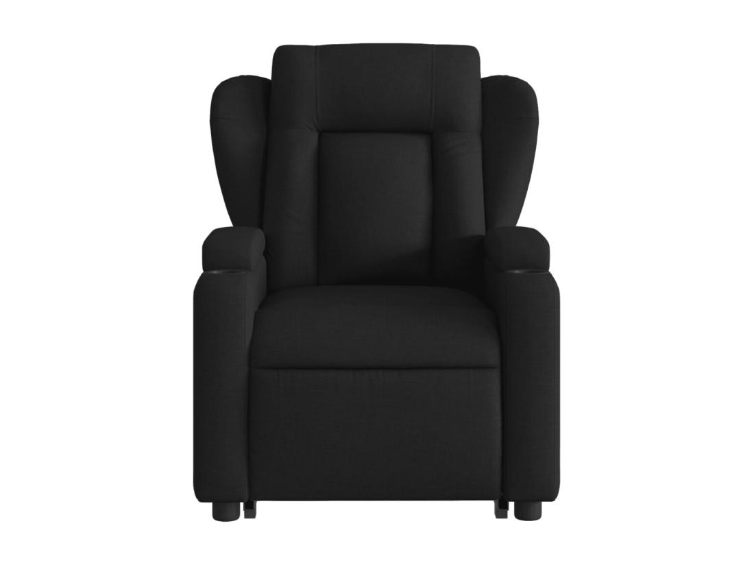 Vente Unique Fauteuil Massant Inclinable Noir Tissu