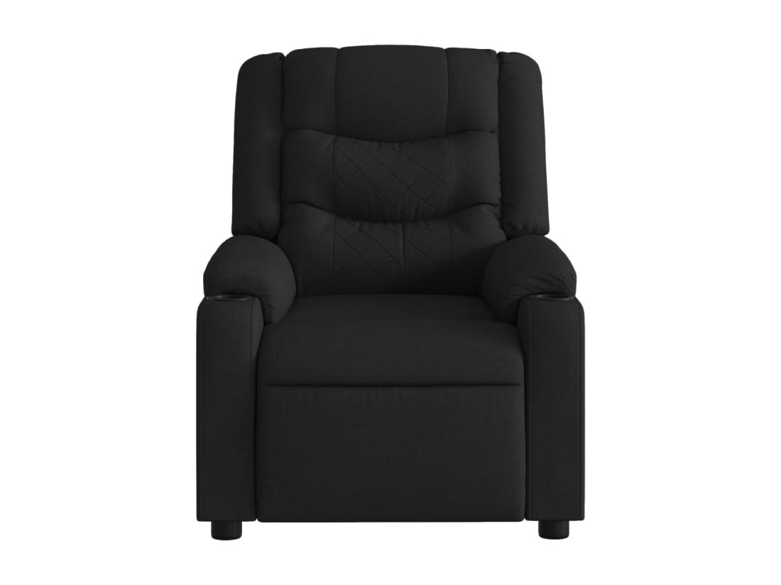 Vente Unique Fauteuil Massant Inclinable Noir Tissu