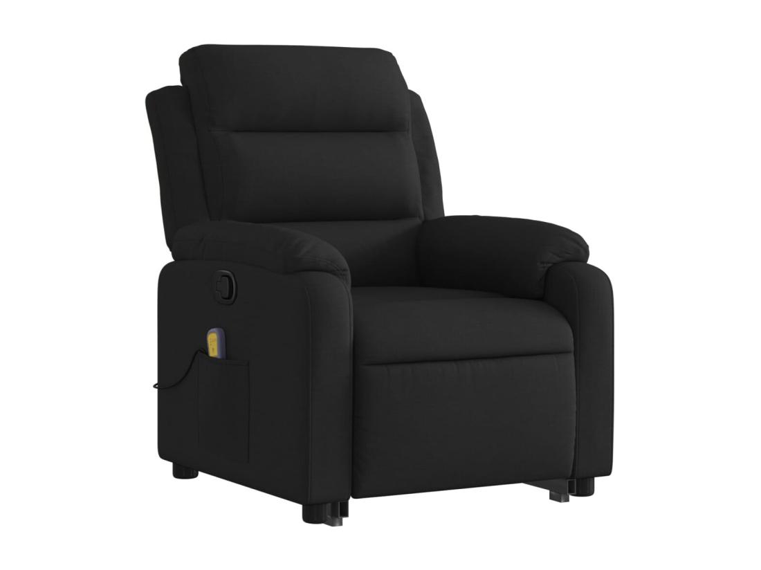 Vente Unique Fauteuil Massant Inclinable Noir Tissu