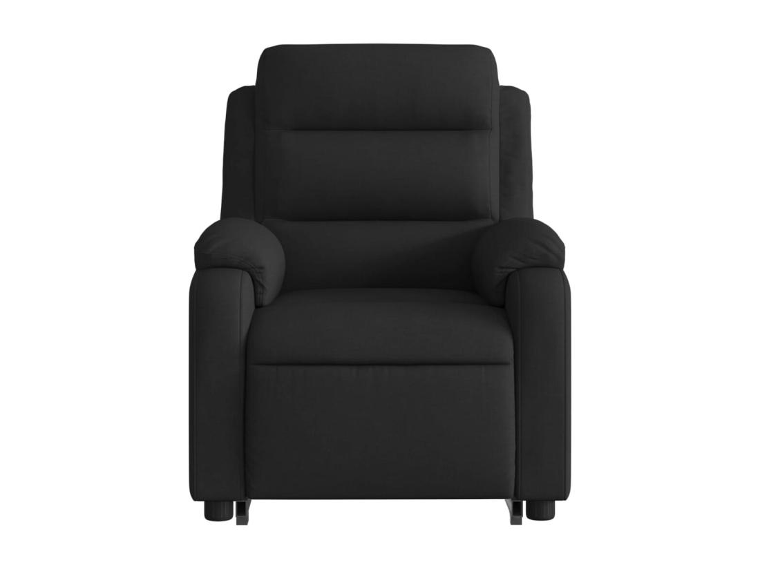 Vente Unique Fauteuil Massant Inclinable Noir Tissu