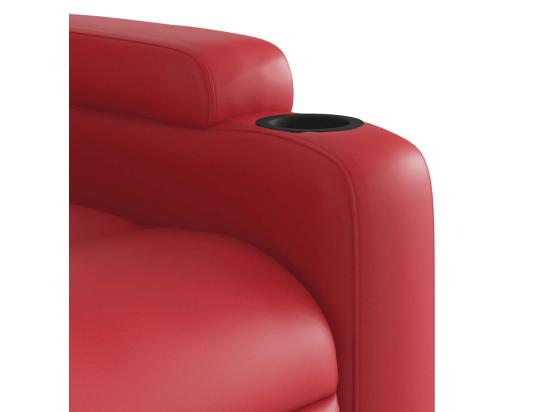 Vente Unique Fauteuil Massant Inclinable Rouge Similicuir