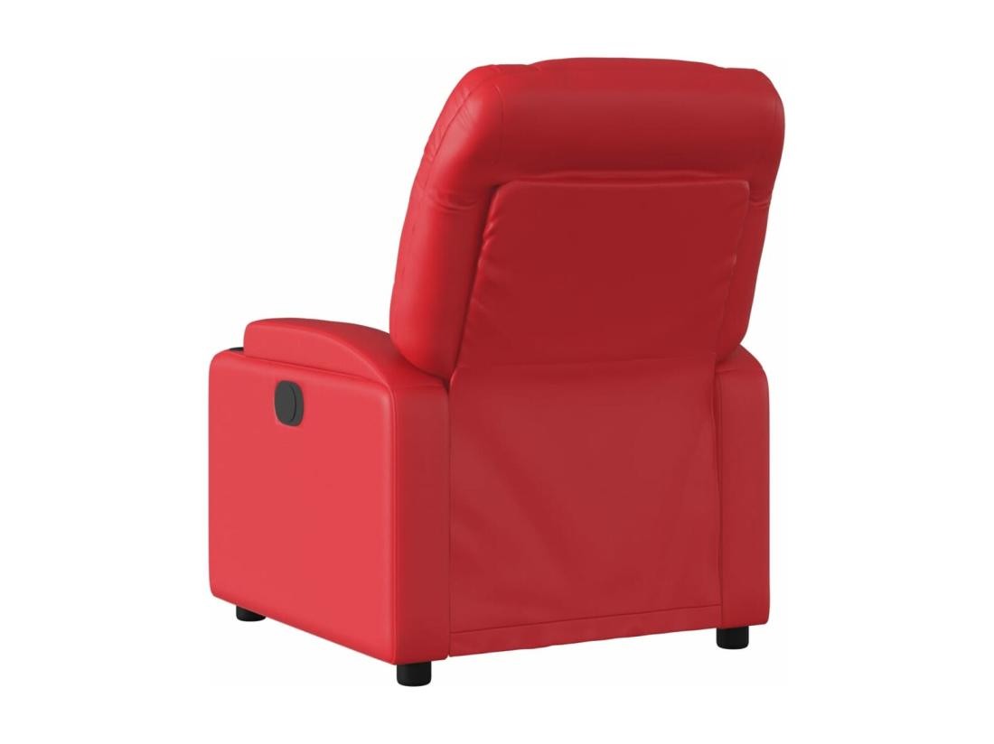 Vente Unique Fauteuil Massant Inclinable Rouge Similicuir