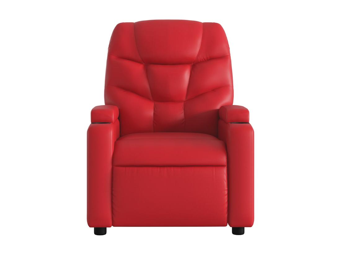vente unique Fauteuil massant inclinable rouge similicuir