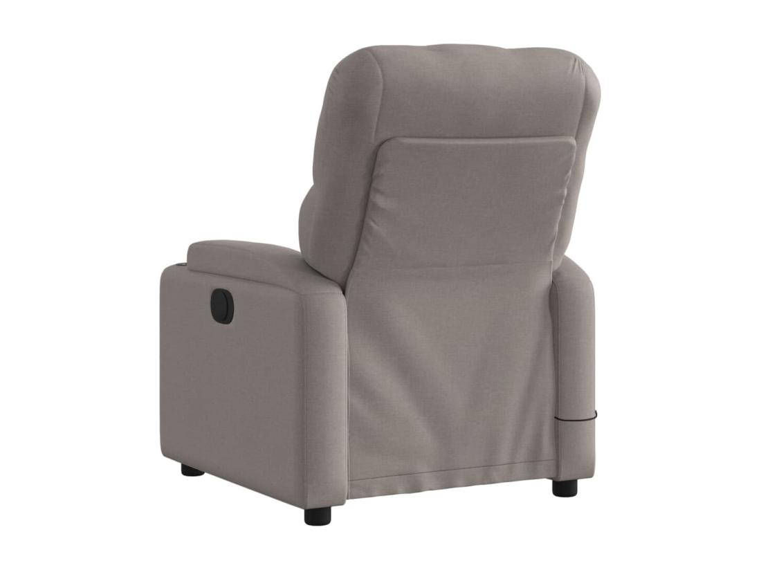 Vente Unique Fauteuil Massant Inclinable Taupe Tissu