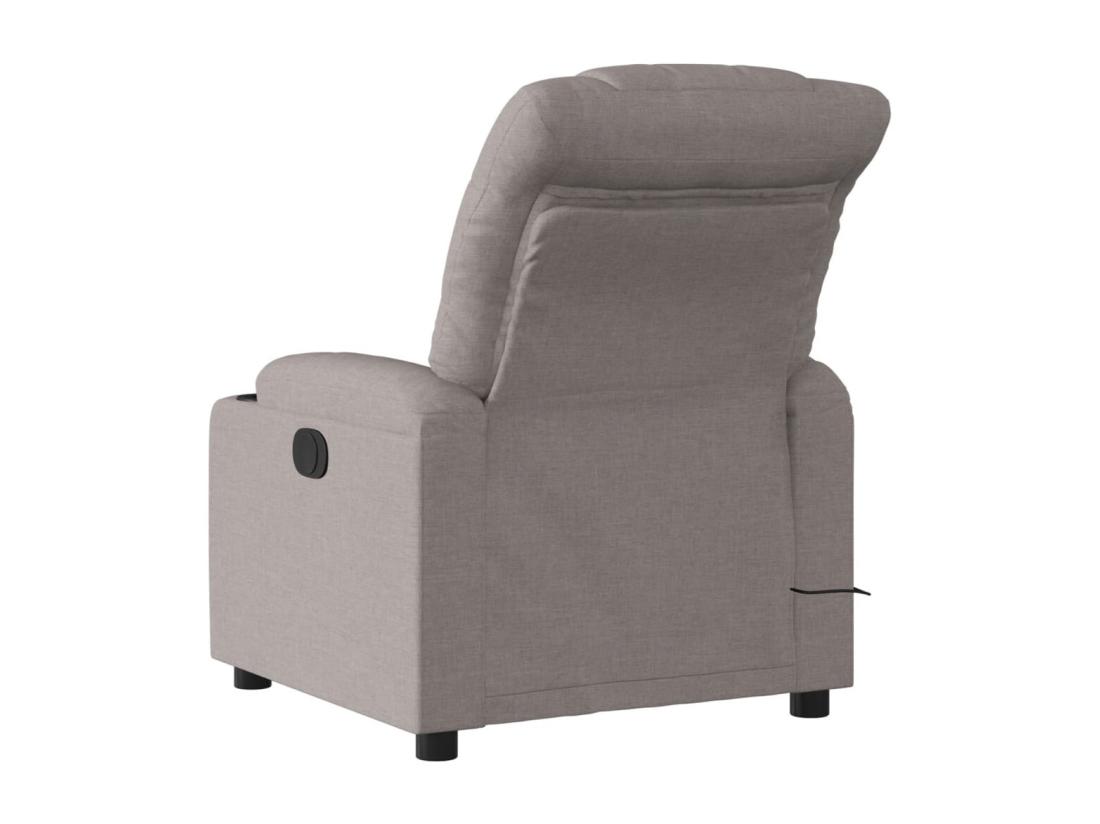 Vente Unique Fauteuil Massant Inclinable Taupe Tissu