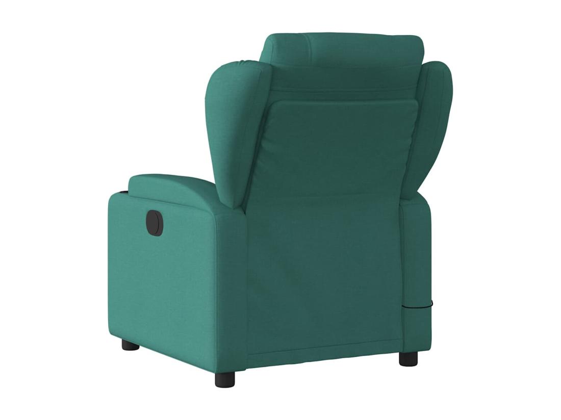 Vente Unique Fauteuil Massant Inclinable Vert Foncé Tissu