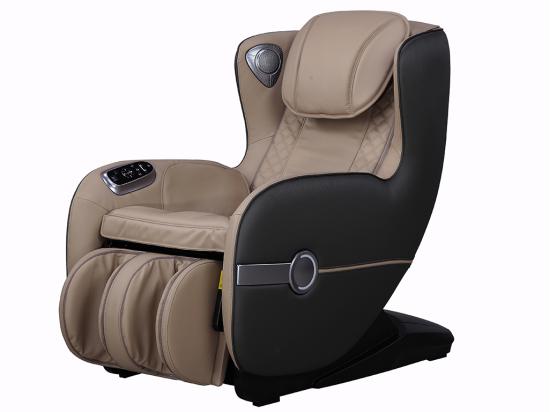 Vente Unique Fauteuil Massant KASOU En Simili Avec LEDs - Système Zéro Gravité - Option Bluetooth - Beige