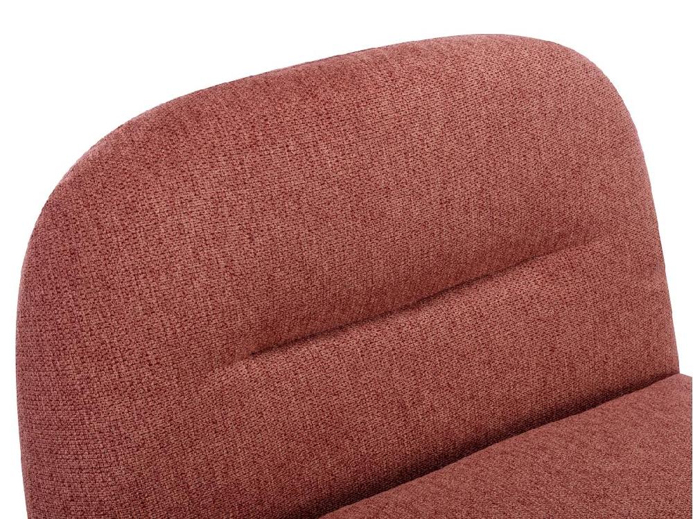 Vente Unique Fauteuil Pivotant En Tissu Texturé Terracotta POZETI
