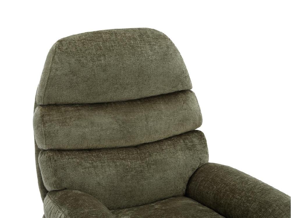 Vente Unique Fauteuil Pivotant En Tissu Vert LIZUTA
