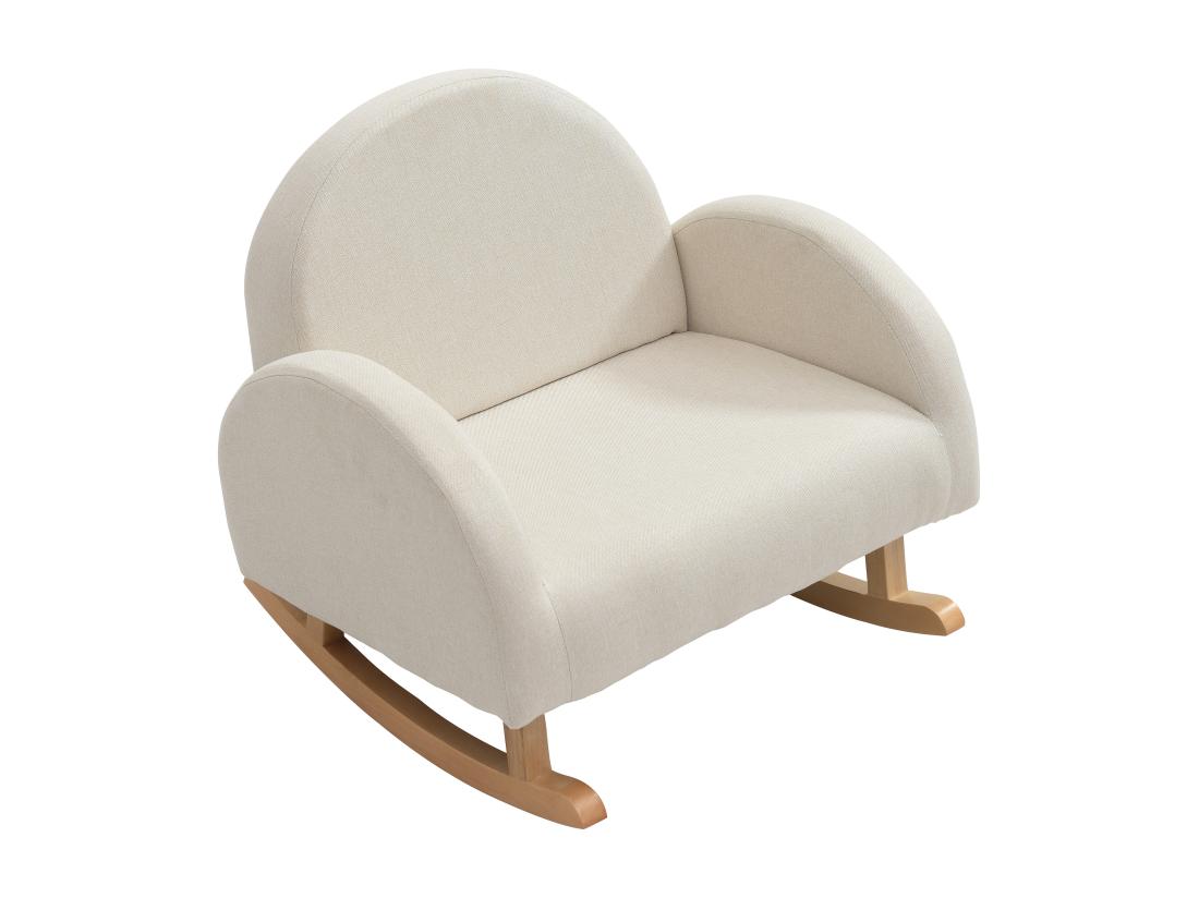 Vente Unique Fauteuil Pour Enfant à Bascule En Tissu Beige ESLIDA