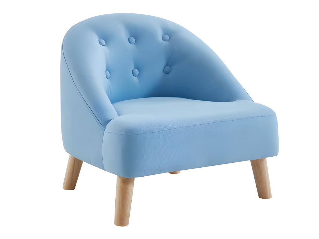 Vente Unique Fauteuil Pour Enfant En Tissu 100% Coton MAGGIE - Bleu Pastel