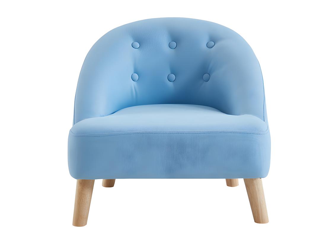 Vente Unique Fauteuil Pour Enfant En Tissu 100% Coton MAGGIE - Bleu Pastel