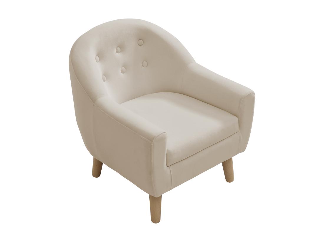 Vente Unique Fauteuil Pour Enfant En Velours Beige CASORLA