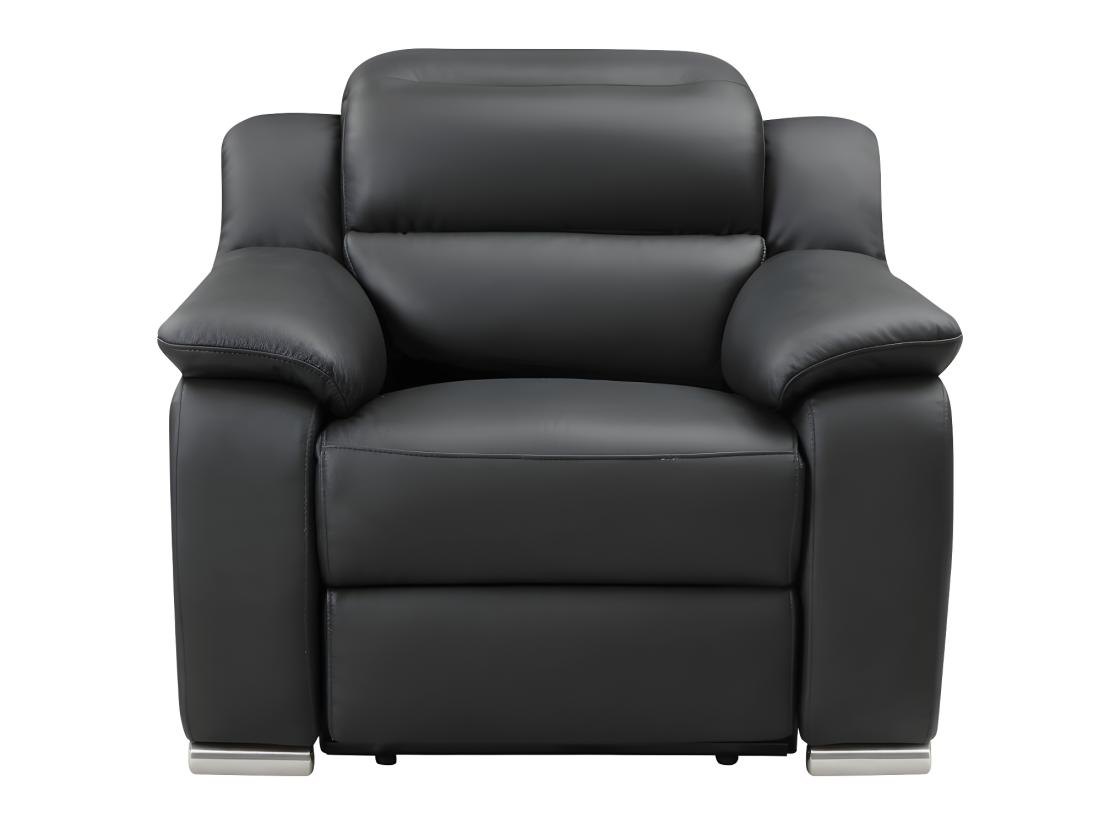 Vente Unique Fauteuil Relax électrique En Cuir Noir ARENA III