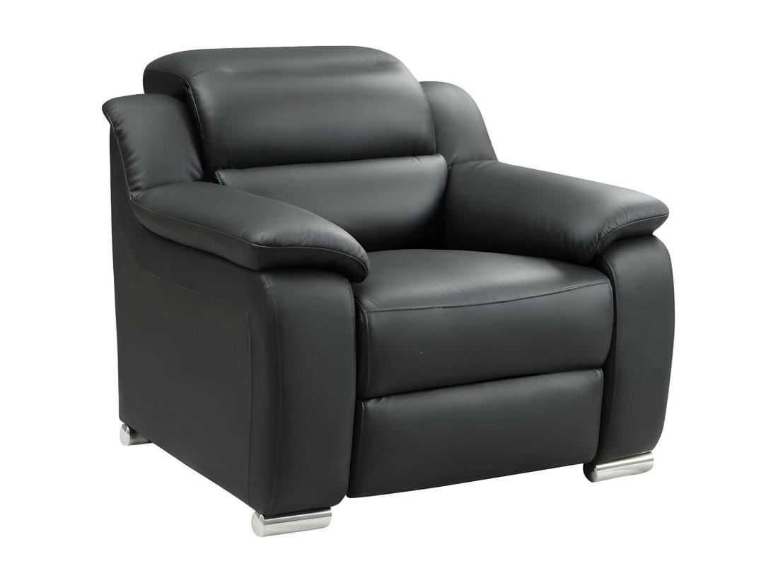 Vente Unique Fauteuil Relax électrique En Cuir Noir ARENA III