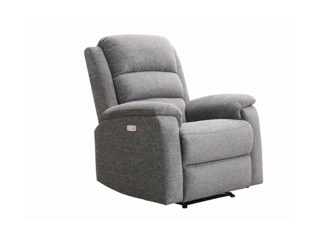 Vente Unique Fauteuil Relax électrique En Tissu Anthracite NEVERS