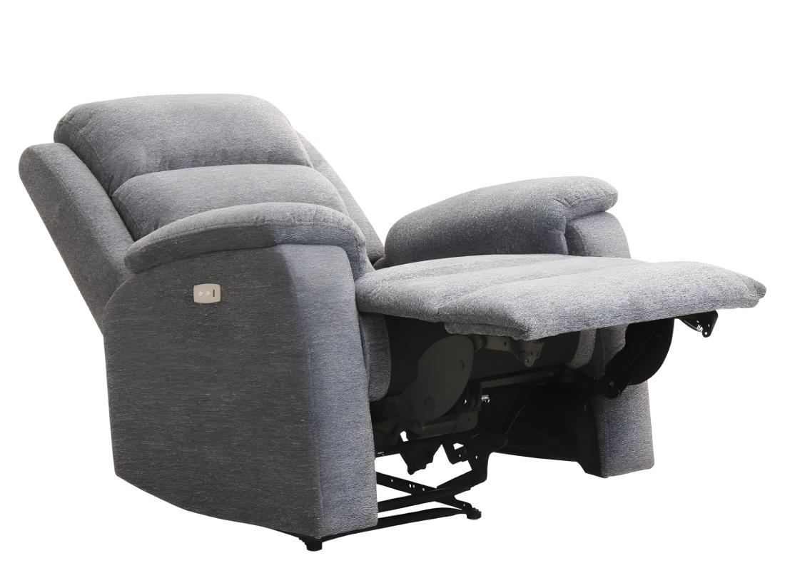 Vente Unique Fauteuil Relax électrique En Tissu Anthracite NEVERS