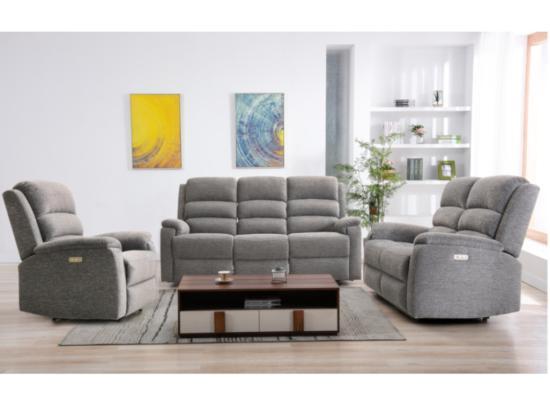 vente unique Fauteuil relax électrique en tissu anthracite NEVERS