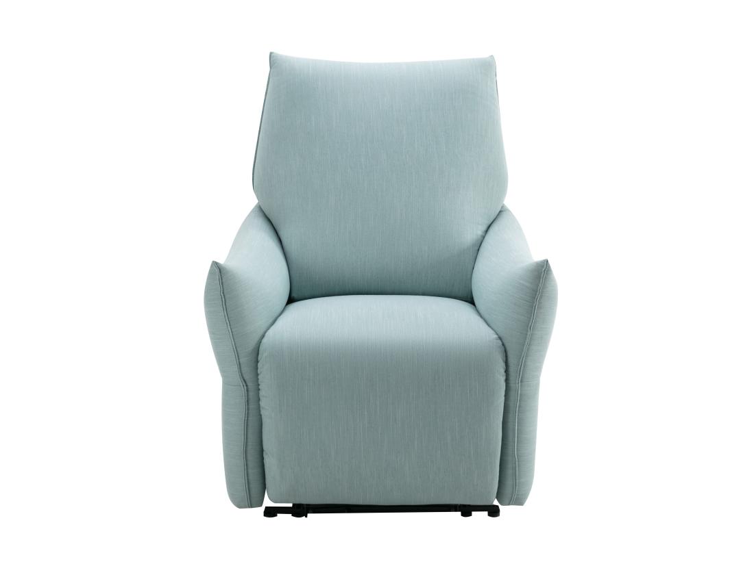 Vente Unique Fauteuil Relax électrique En Tissu Bleu Clair MODOC
