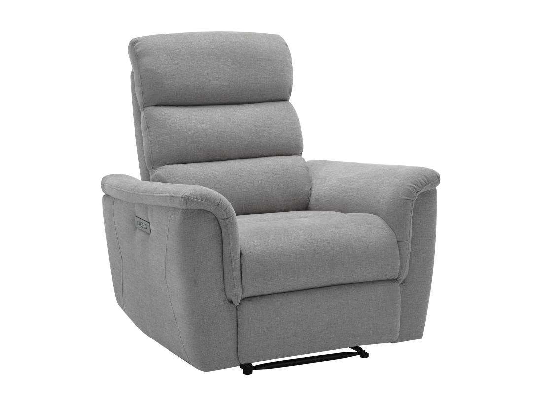 Vente Unique Fauteuil Relax électrique En Tissu Gris CARTASIA