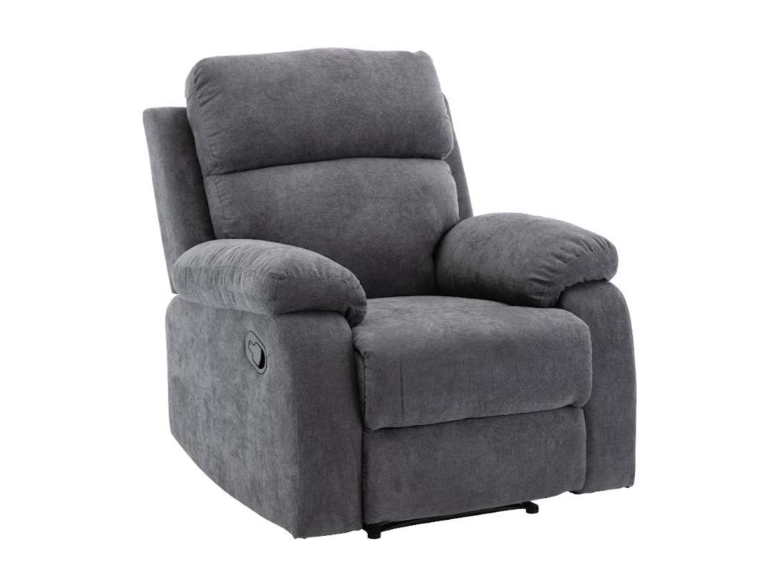 Vente Unique Fauteuil Relax En Tissu TOLZANO - Anthracite