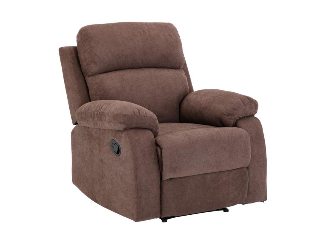 Vente Unique Fauteuil Relax En Tissu TOLZANO - Marron