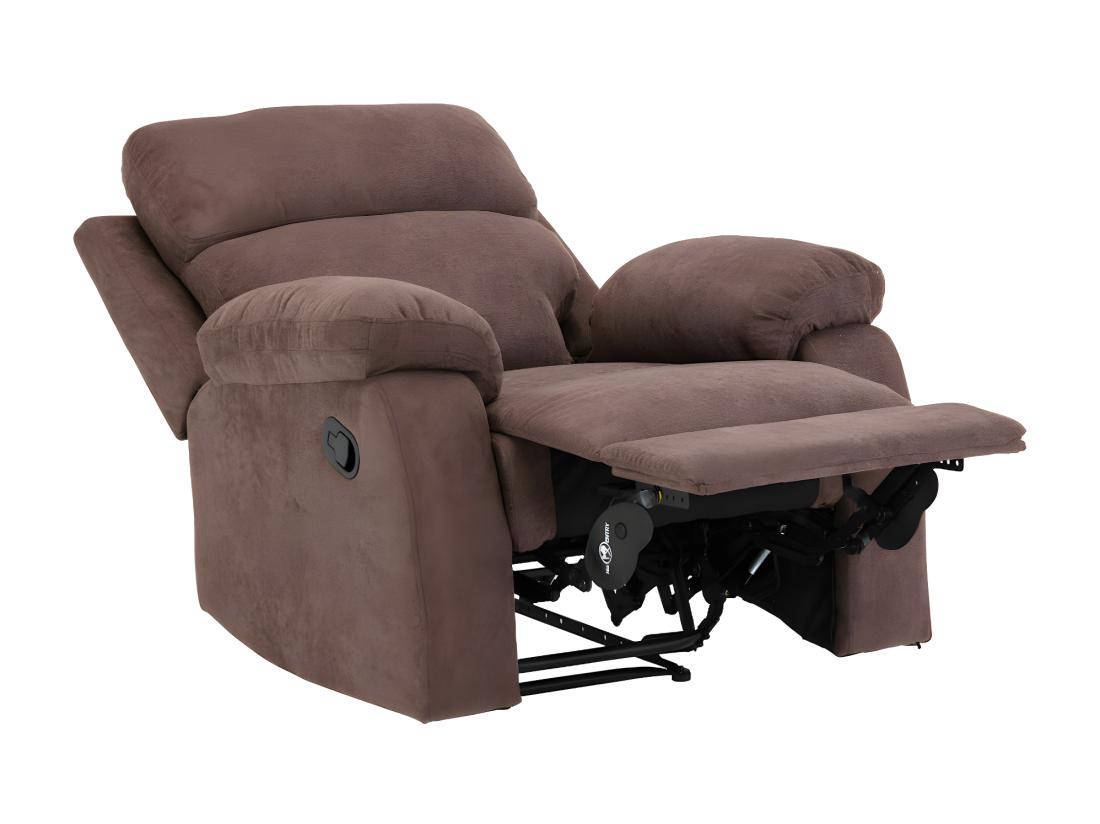 Vente Unique Fauteuil Relax En Tissu TOLZANO - Marron