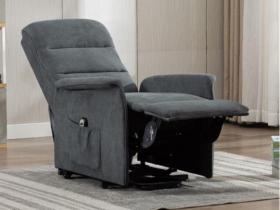 Vente Unique Fauteuil Releveur électrique En Tissu Anthracite CAPUCINE