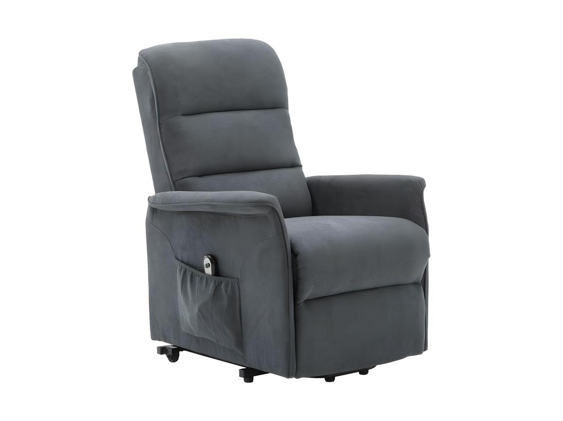 Vente Unique Fauteuil Releveur électrique En Tissu Anthracite CAPUCINE